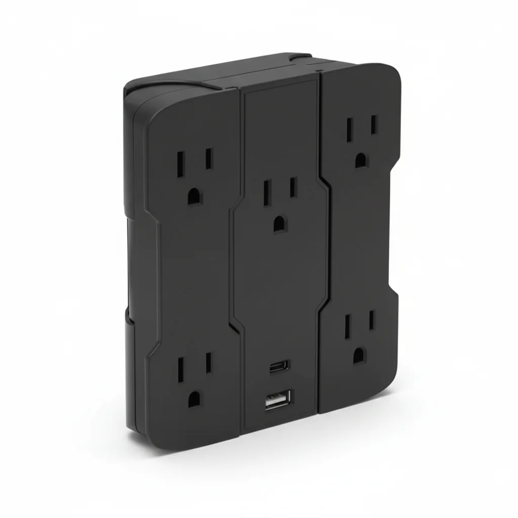 Eaton SK5BUCAM Tripp Lite Series Safe-IT 5-outlet Surge Protector - أسود - منافذ USB-A / USB-C - 5-15P Direct - مستعملة مثل جديد