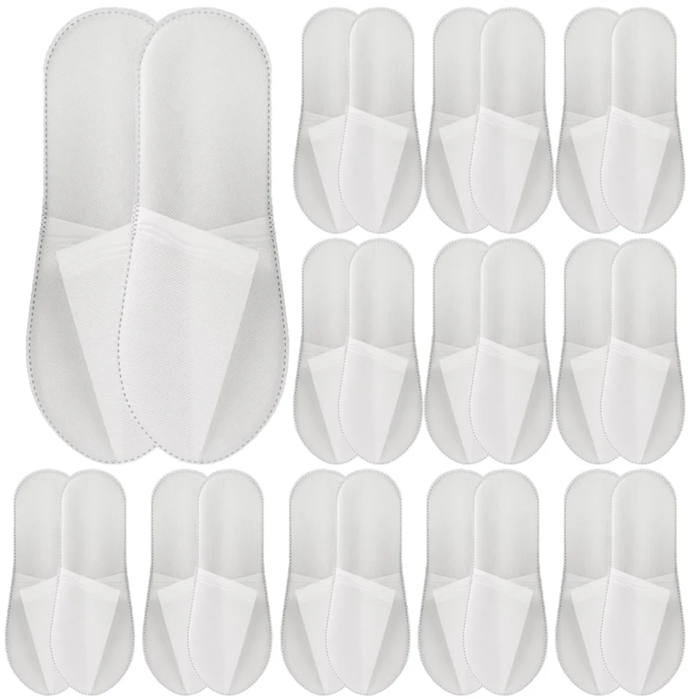 

20 Pcs Non Skid Guest House Shoes Disposable Slippers For Women Lightweight Spa Hotel Travel Bathroom Slippers Gifts