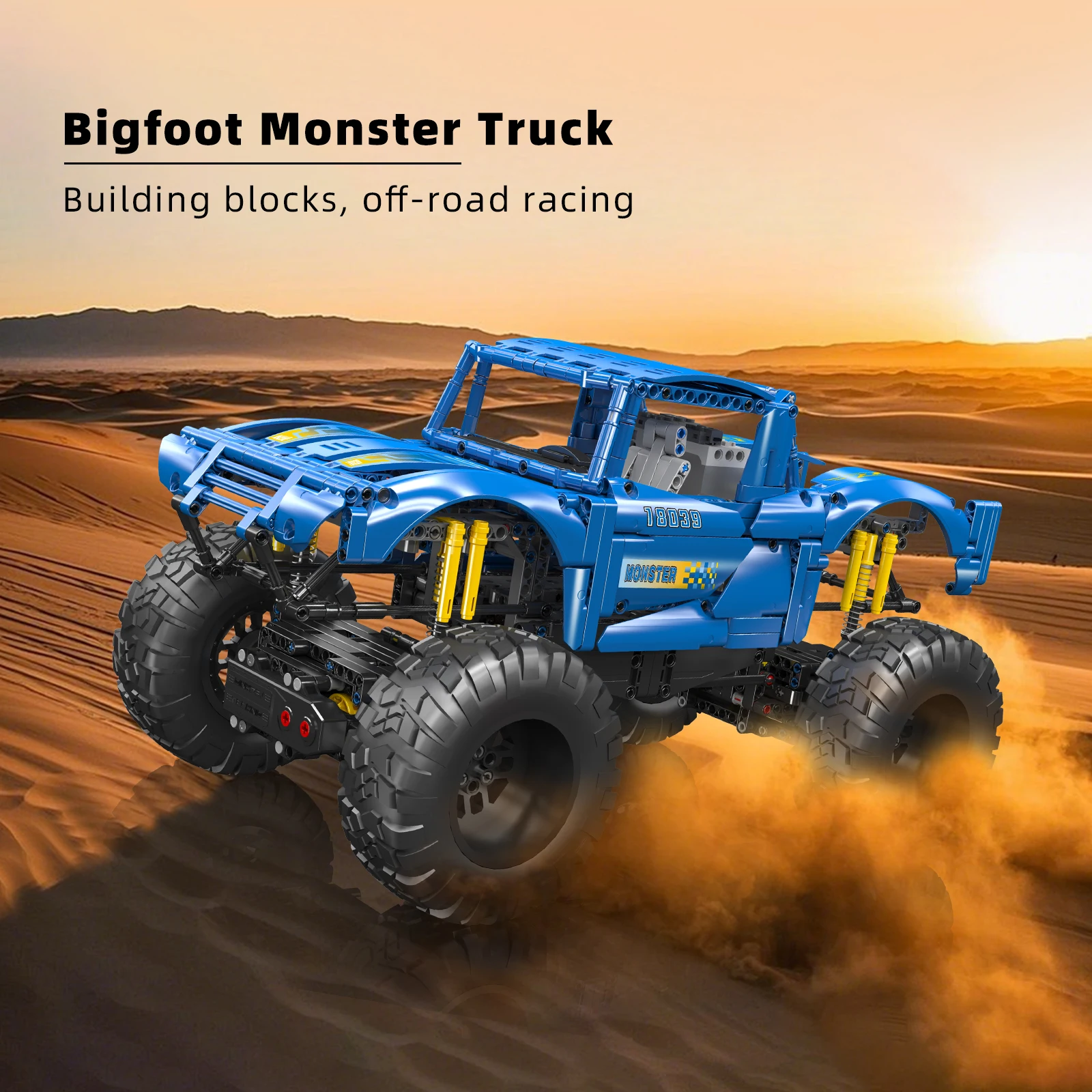 Mould King 18039 coche de juguete técnico, Control remoto, camión de pie grande, montaje de bloques de construcción, juego de ladrillos para coche, regalos de navidad para niños