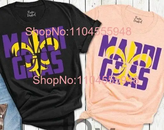 

Mardi Gras Carnival Family T Shirt New Orleans Fat Tuesday Beads Parade Birthday Costume Party long or short sleeves
