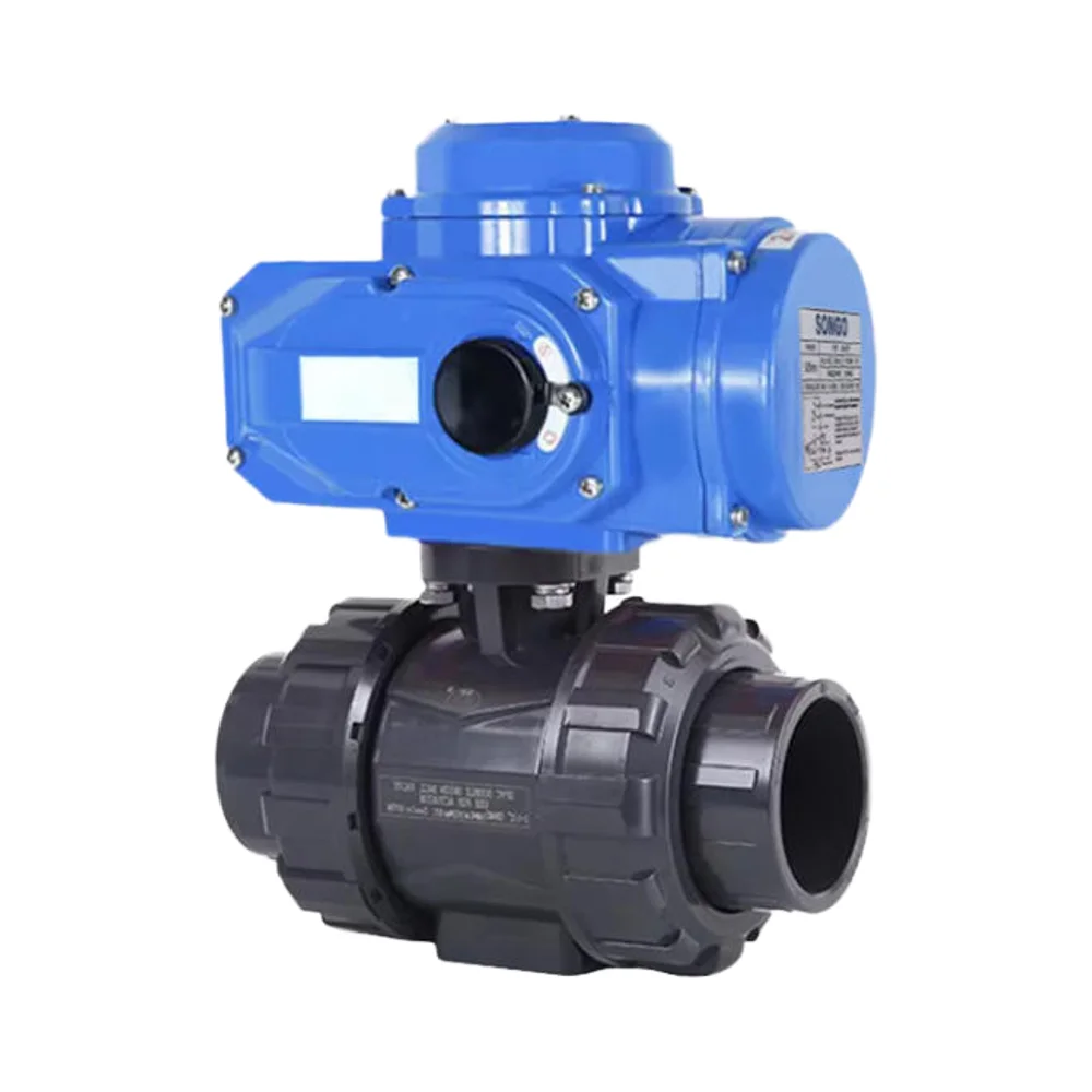Factory Direct Supply Top Quality DN80 3 Inch 12V DC Waterproof PVC Plastic Ball Valve 2-Way Modulating Electric Actuator Motor