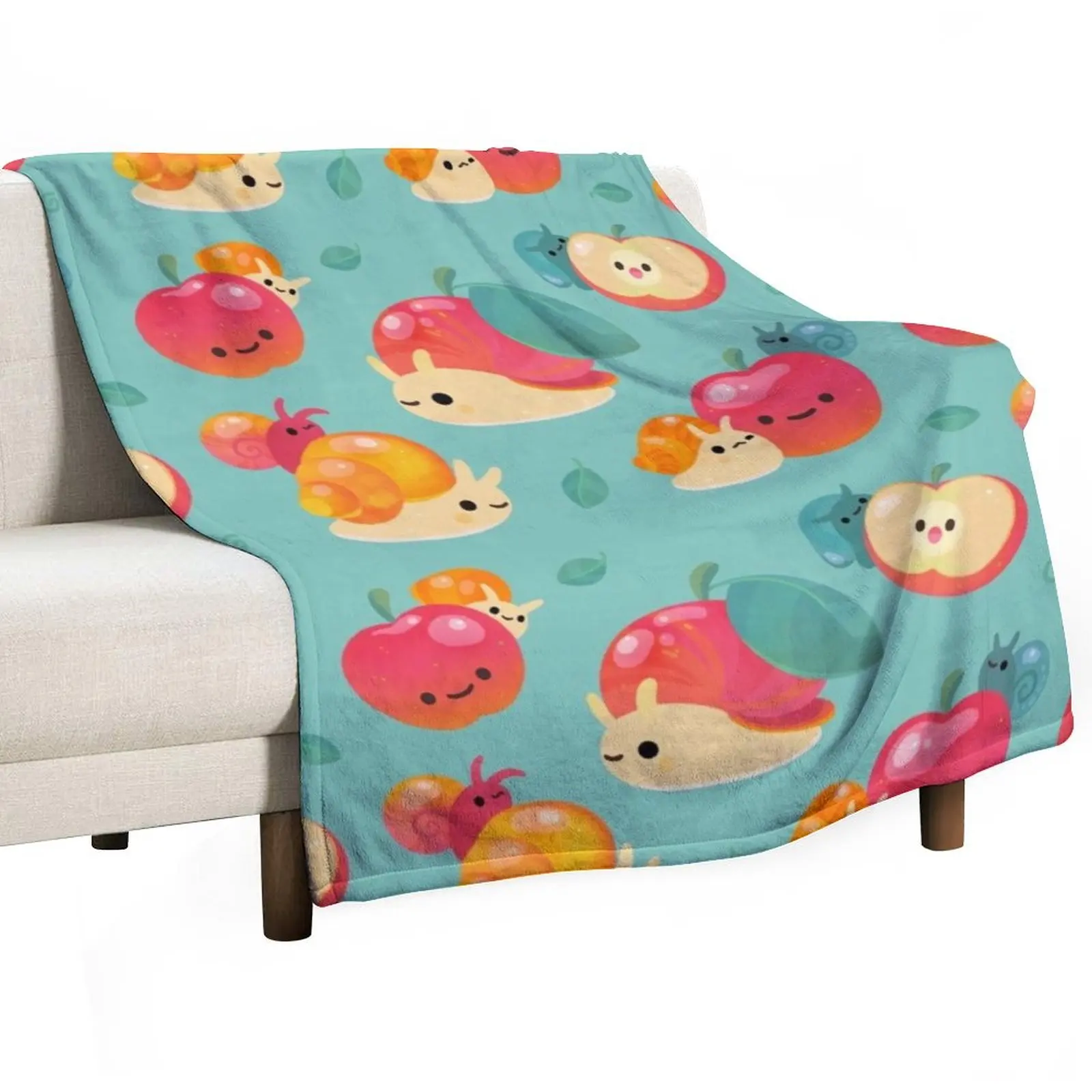 Apple snail Throw Blanket Soft Baby Shaggy christmas gifts Blankets