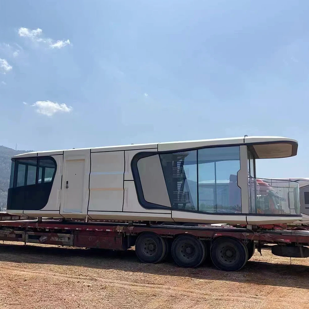 Customized Portable Folding House Double Layer Two Story Foldable Prefab Home for Big Family or Office