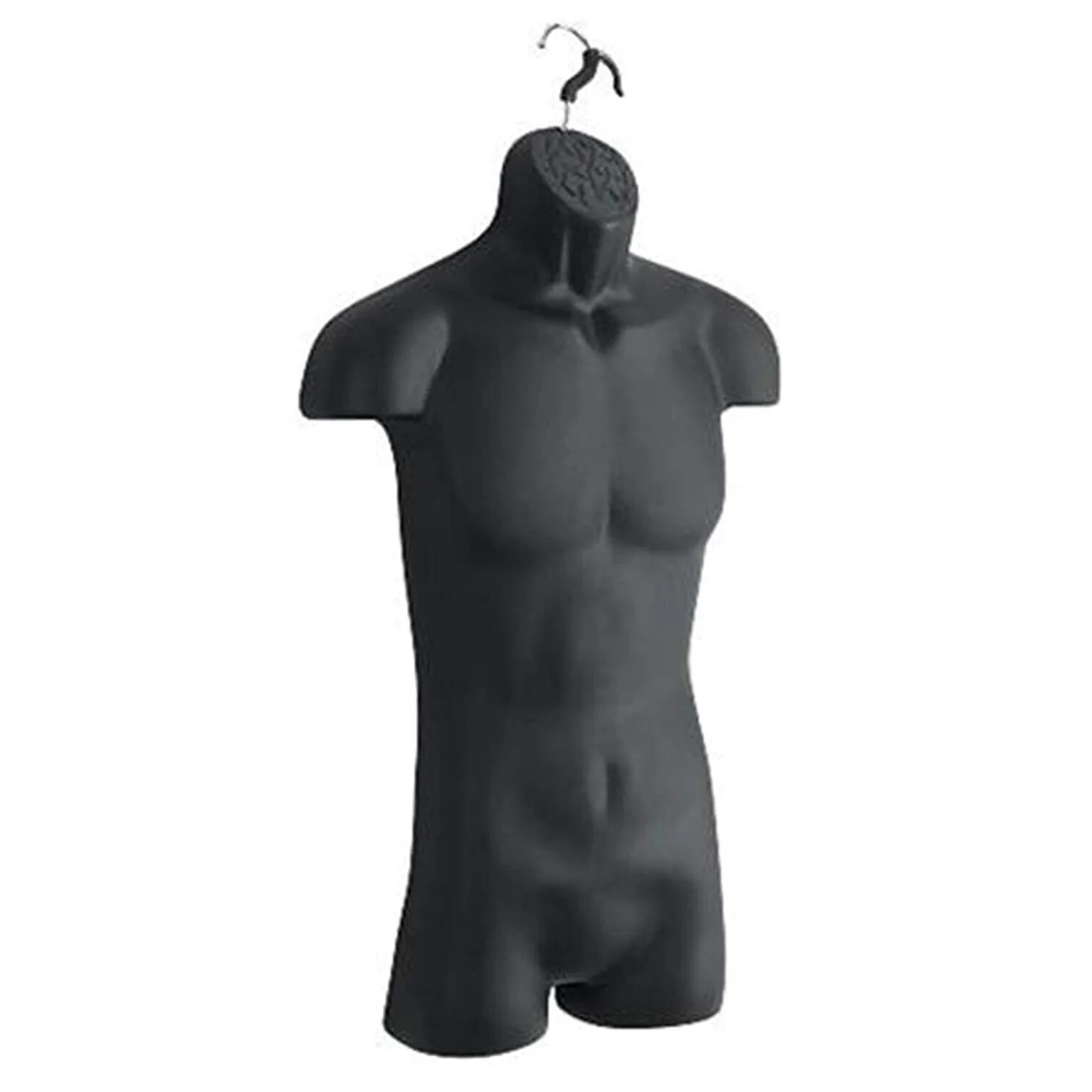 Hanging Clothing Form Display Torso Fits S - L Male Mannequin Black Hollow Back United States