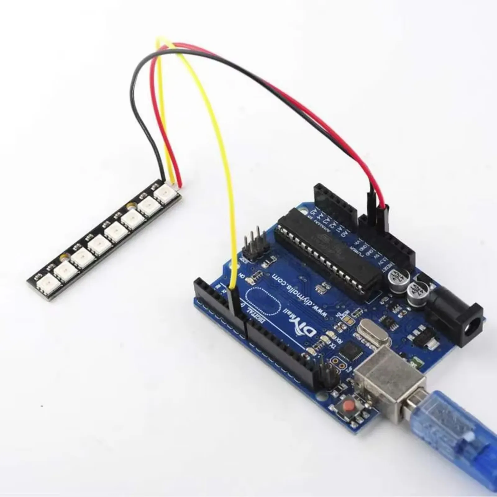 WS2812 5050 RGB LED Strip 8Bits Full Color Development Board with Reverse Connect Protection for DIY Lighting