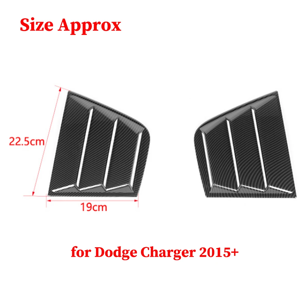 Car Window Scoop Louvers Decoration Cover Trim for Dodge Charger 2015-2018 2019 2020 2021 2022 2023 2024 Exterior Accessories 4