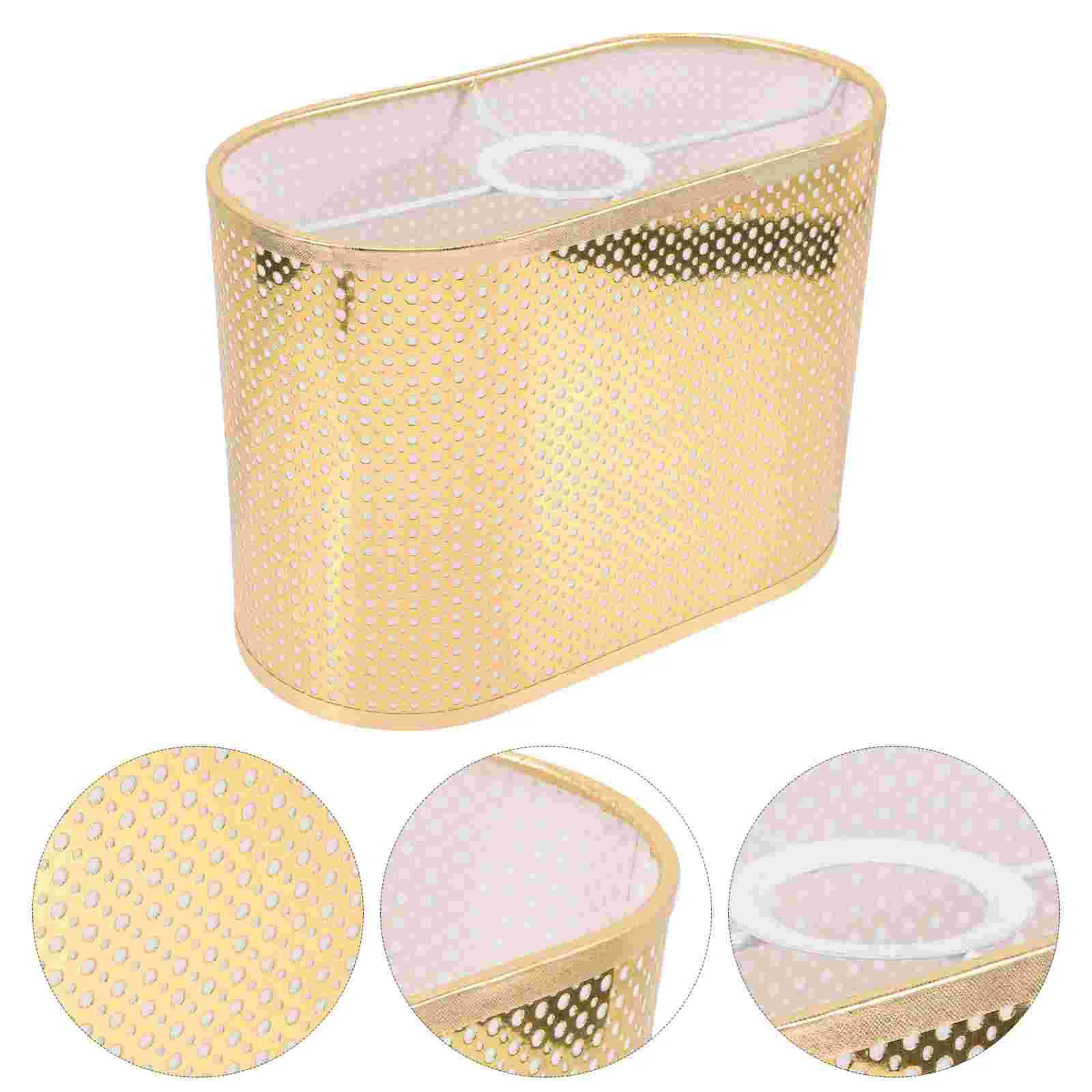 Imagem -05 - Abajur Oval Dourado com Clipe para Mesa Pequena Chão Pingente e Luzes de Lustre