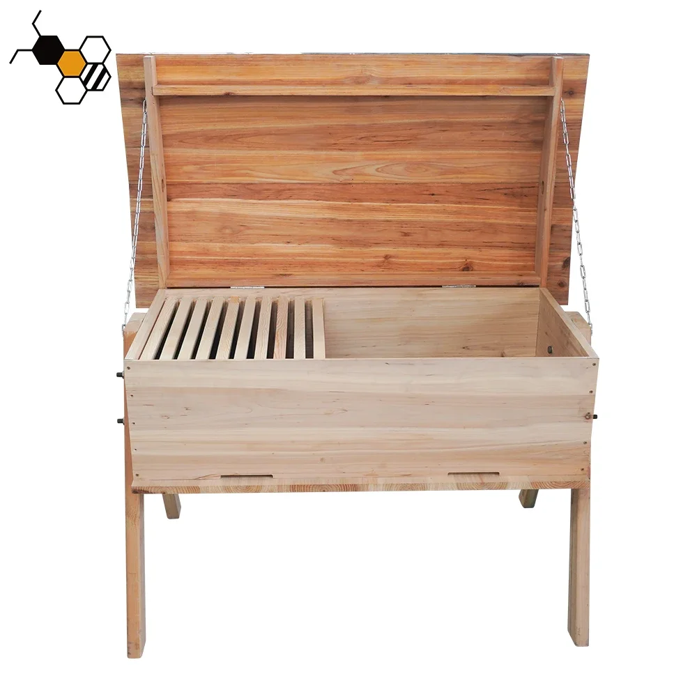 Hive For Bees 28 Frames Long Bee Hive Kenya Set Beehive Box Horizontal Bee Box Wooden Langstroth Top Bar Beehives