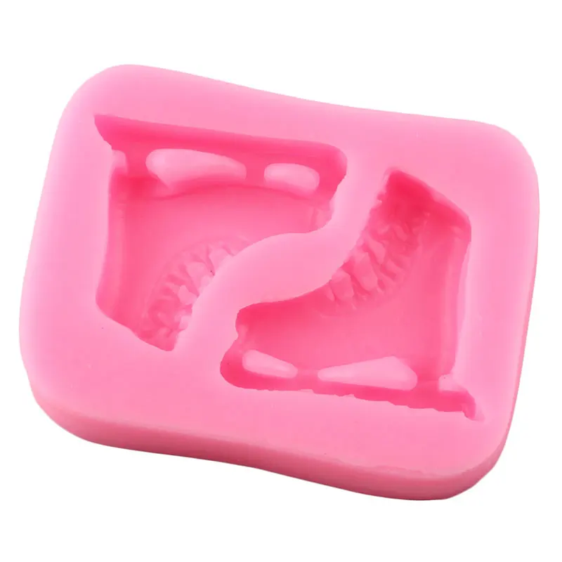 Wide Ice Skates Silicone Molds DIY Shoes Jewelry Resin Mold Fondant Cake Decorating Tools Candy Clay Chocolate Gumpaste Moulds