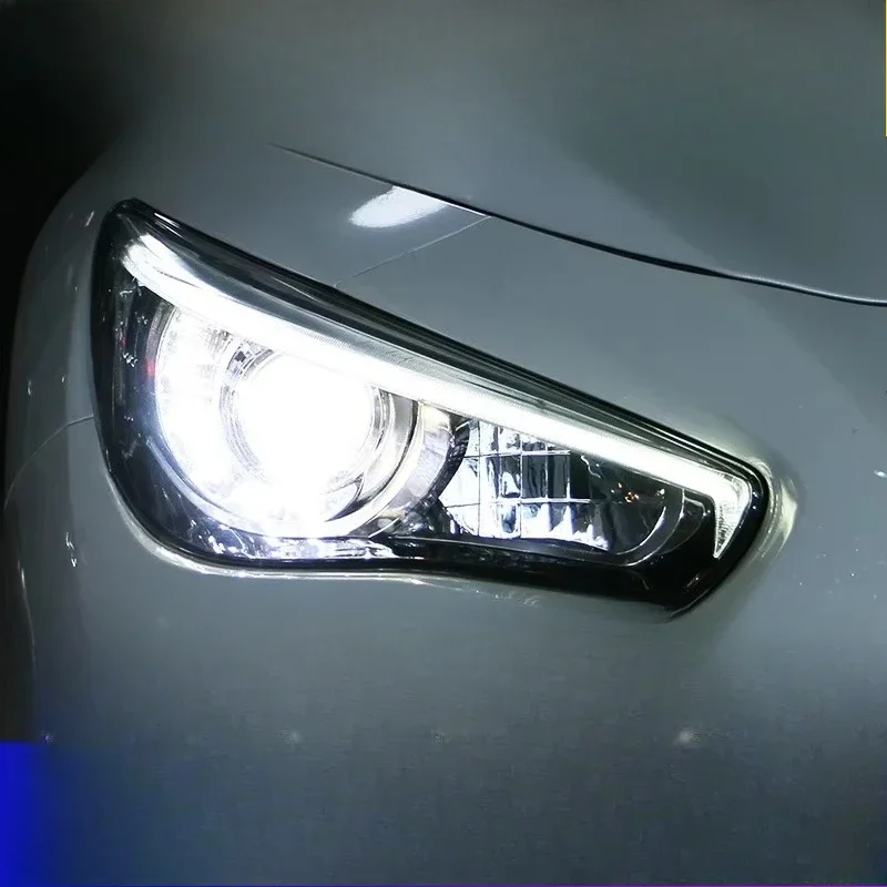 

For Infininti Q50L Upgrade LED Headlight Assembly Dual-Color Sequential Turn Signal Low-High Beam Full Crystal 6000K 6500K 12V