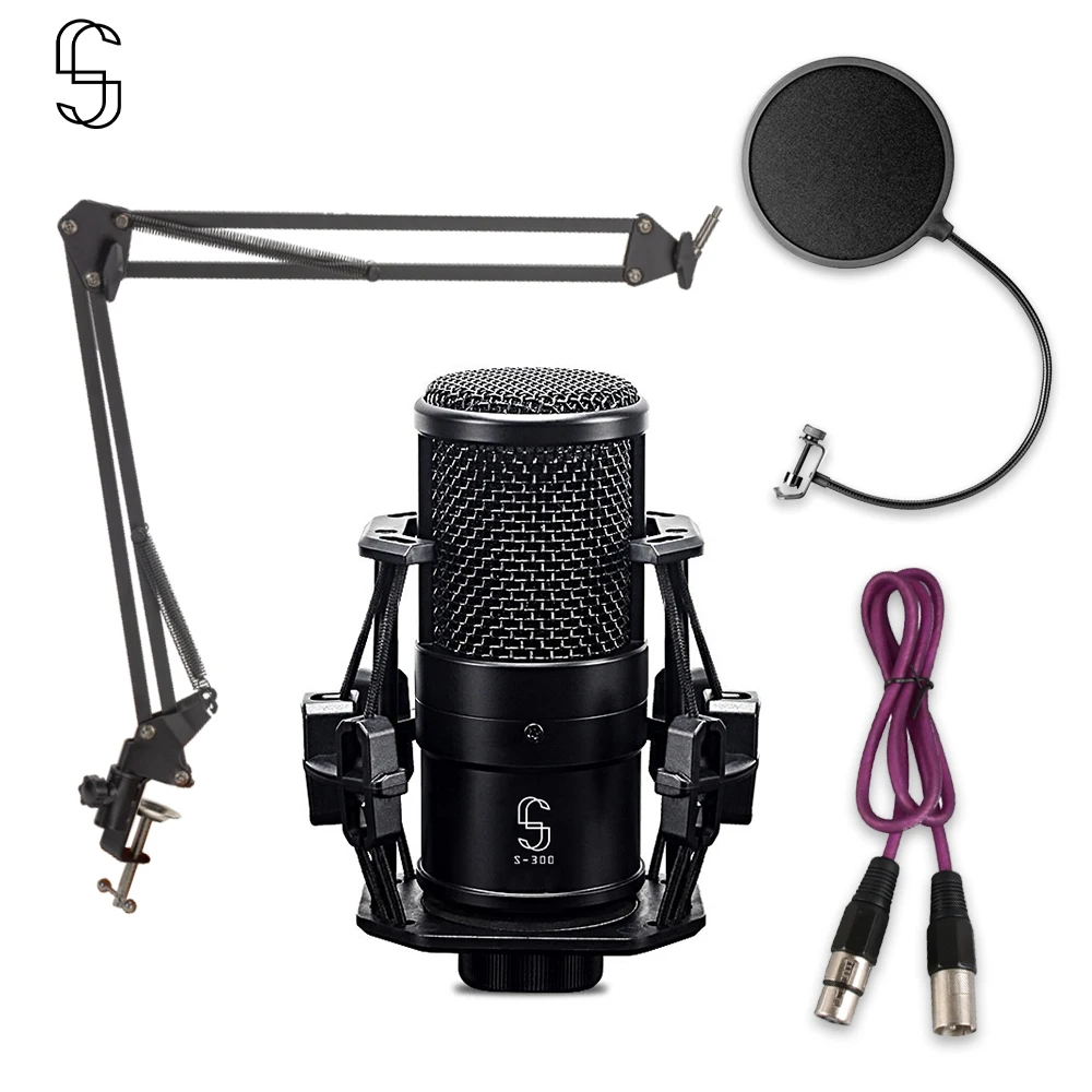 

HISINGWELL Metal Professional Studio Handheld Microphone High Quality for Studio Recording Vocal Music Link Sound Cards or Mixer