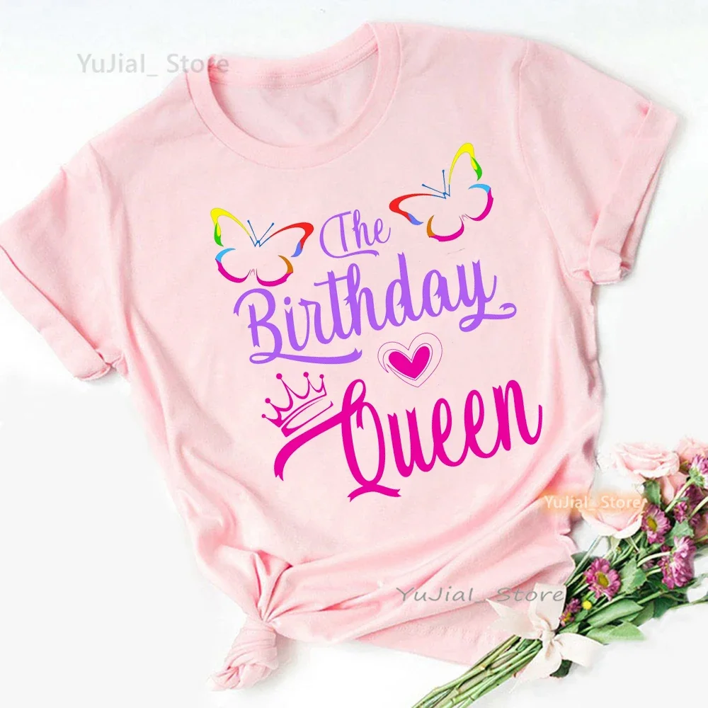 Donut It\'S My Birthday Graphic Print Pink T Shirt Women Queen Are Born In August October November Tshirt Femme Streetwear