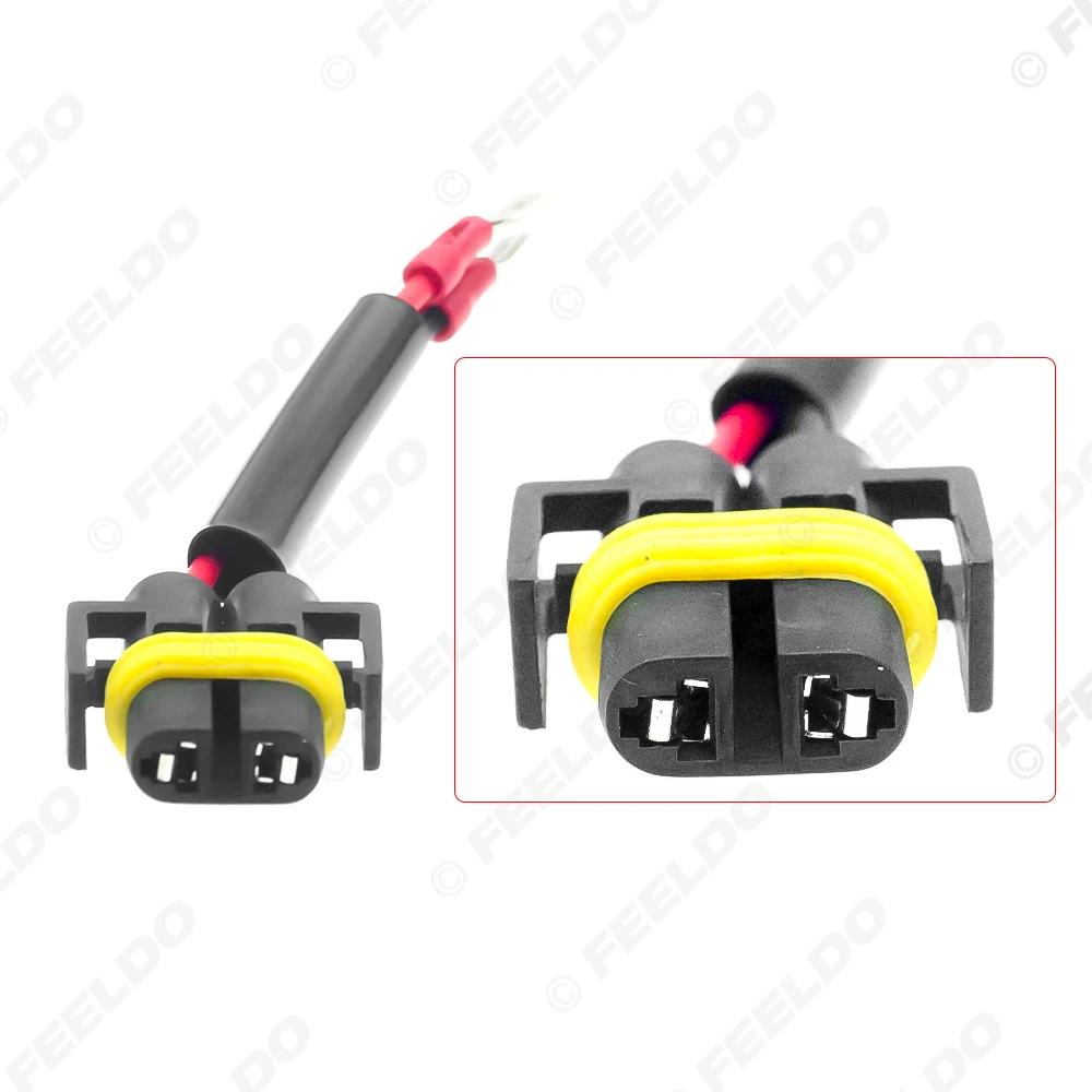 FEELDO Car HID/LED Lamp Bulb Socket H11 To H11B Terminal Connector Plug Automotive Wiring Cable Adapter