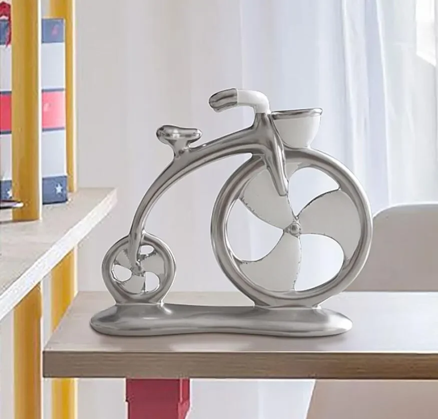 Minimalist ceramic creative bicycle Design home decor crafts room decoration handicraft porcelain figurines wedding decoration