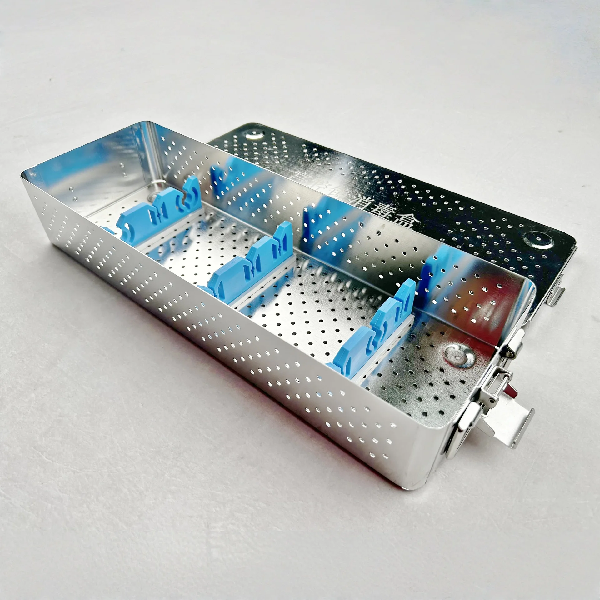 صندوق تعقيم من الفولاذ المقاوم للصدأ 304 صندوق تخزين تحميل التنظير الرحم أدوات جراحية #3