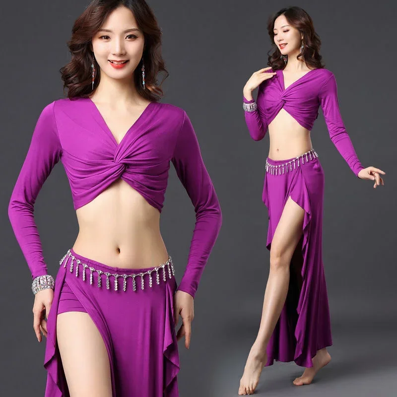 Belly dance training clothes for beginners Women new suit Oriental dance clothes Spring and summer performance dress