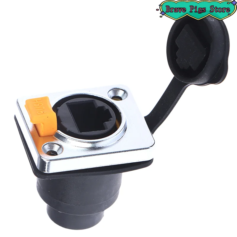 1Set RJ45 Ethernet IP65 Straight Sockets Connector Female Panel Mount Waterproof