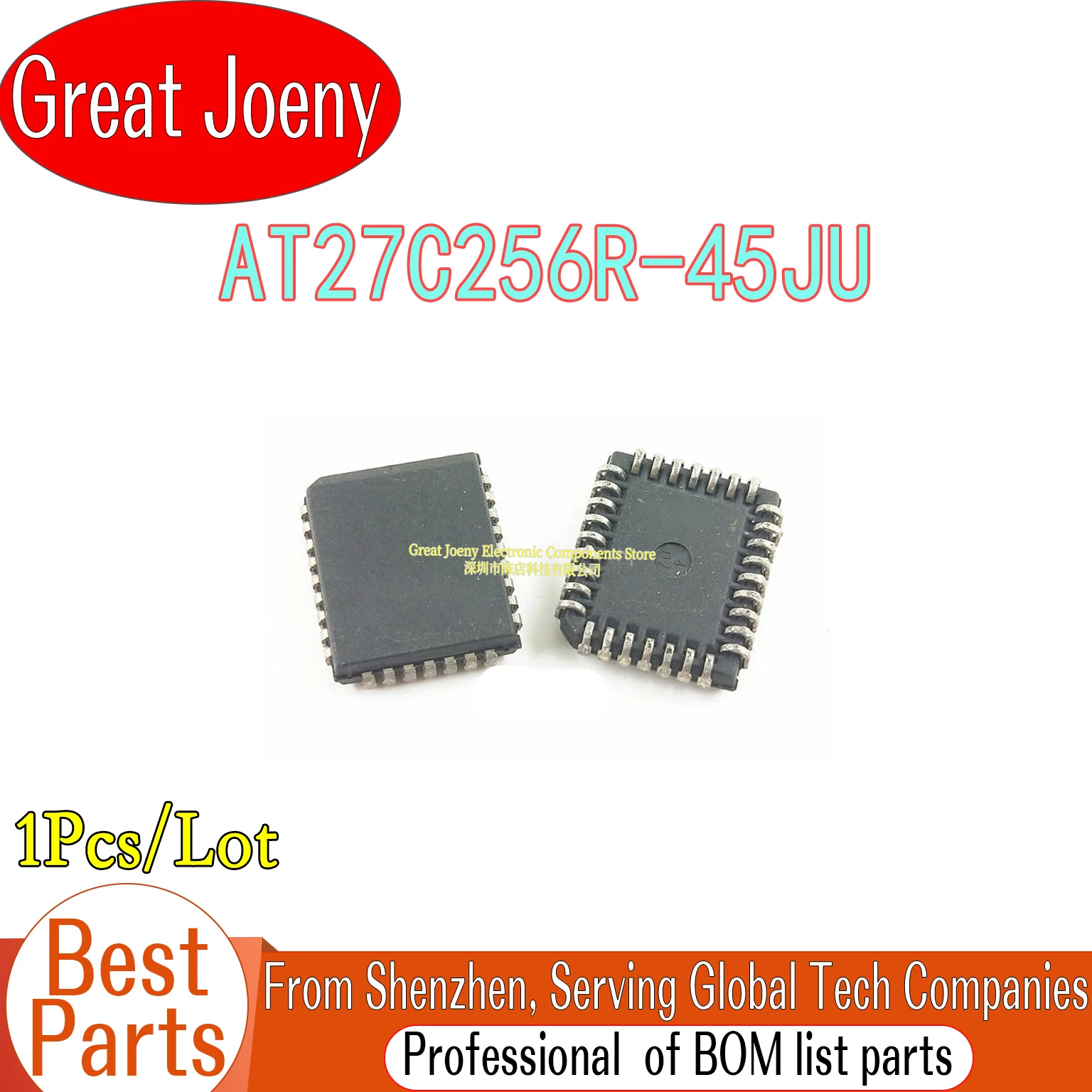 

100% New Original AT27C256R AT27C256R-45JU IC Chipset PLCC-32