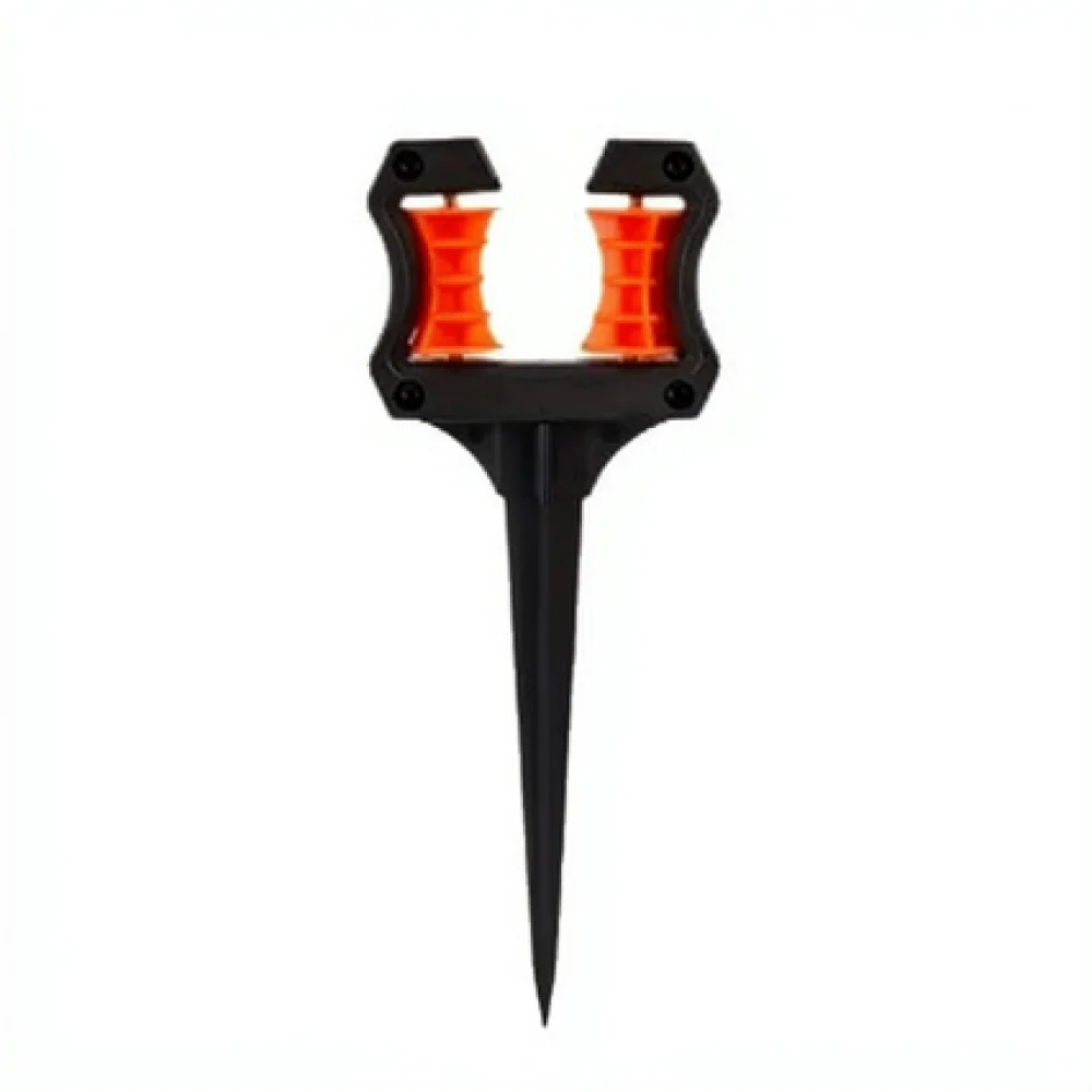 Garden Hose Guide Spike With Roller Rotating Track Lawn Irrigation Tool Plant Protector Accessory Watering Hose Holder