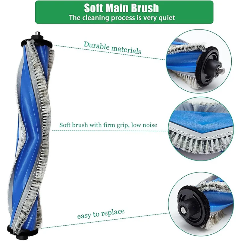 Aparelhos de compras 3 conjuntos para ecovacs deebot x5 omni/x5 pro aspirador de pó escova lateral principal filtro hepa mop pano sacos de pó