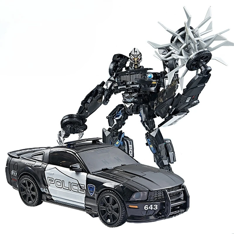 Classic Transforming Alloy Police Car Robot Action Figure Model Collectible Toy Gift Set For Adult Fans Collectors And Hobbyists