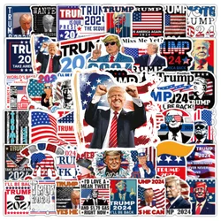 53pcs trump 2024 sticker Presidential Election for Luggage Motorcycle Helmet Skateboard Phone Funny Stickers Scrapbooking Materi