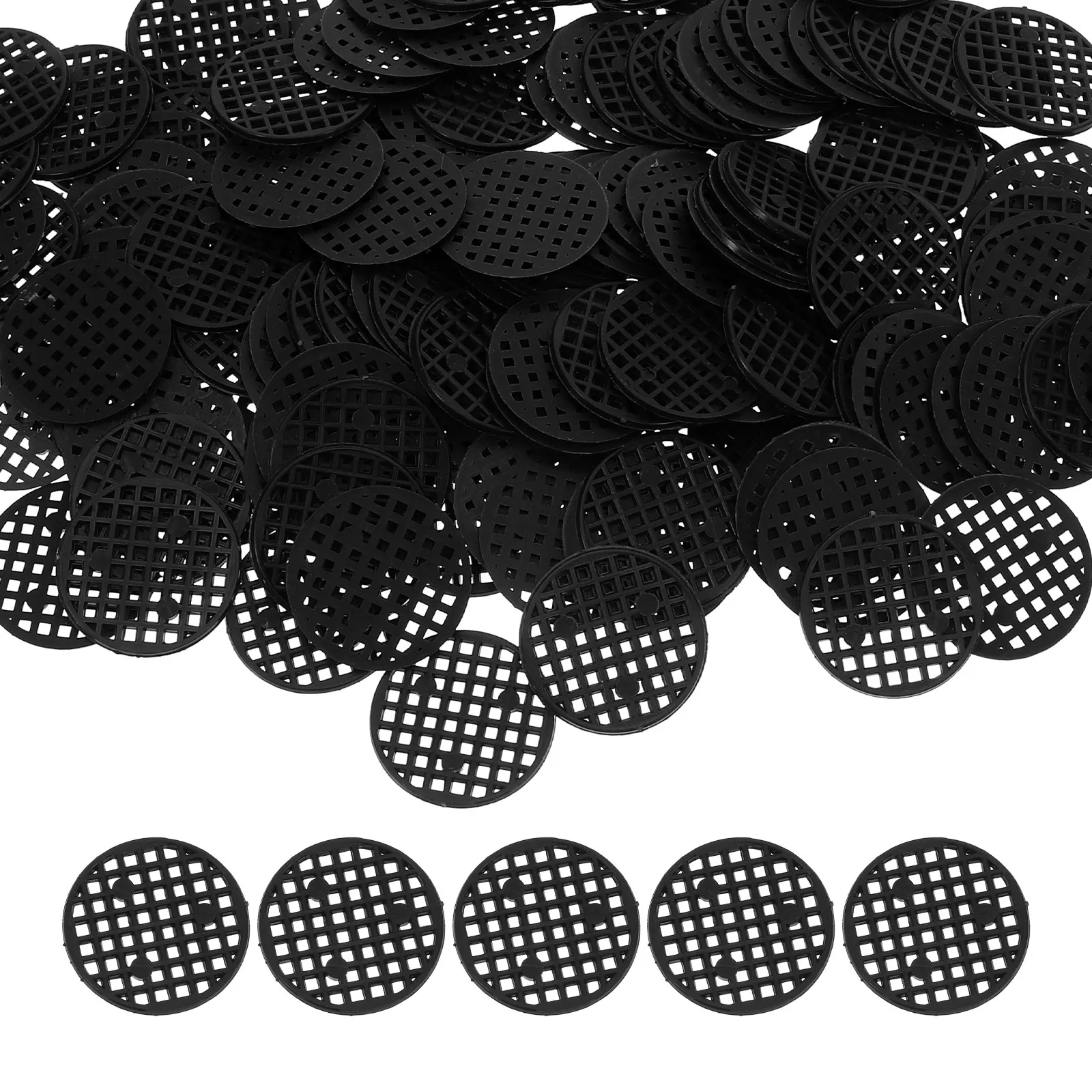 500Pcs Flower Pot Mesh Pads Round Drainage Discs Inserts Plant Pot Bottom Grid for Bonsai Planters Enhance Air Circulation Root