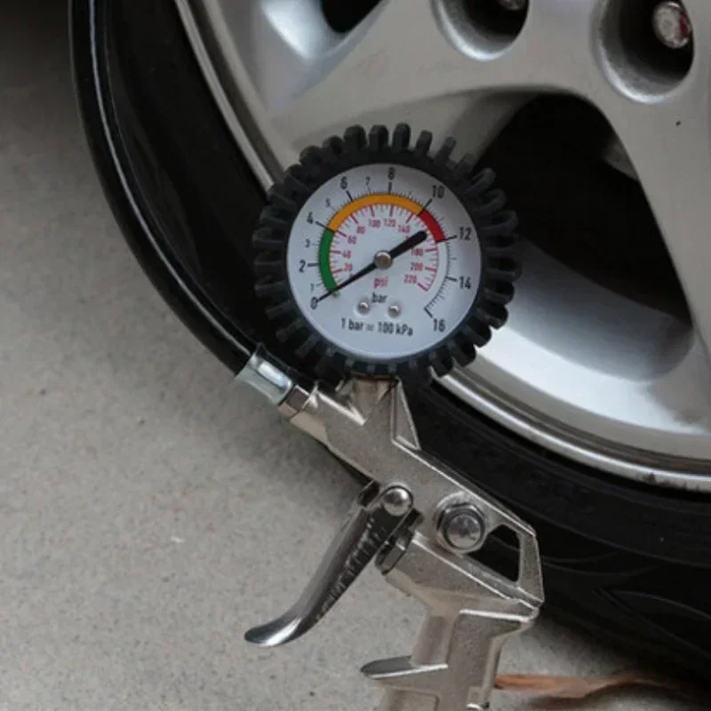 220PSI سيارة قياس ضغط الإطارات مؤشر الانكماش الإطارات السيارات الإطارات التضخم قياس الضغط عالية الدقة متر #2