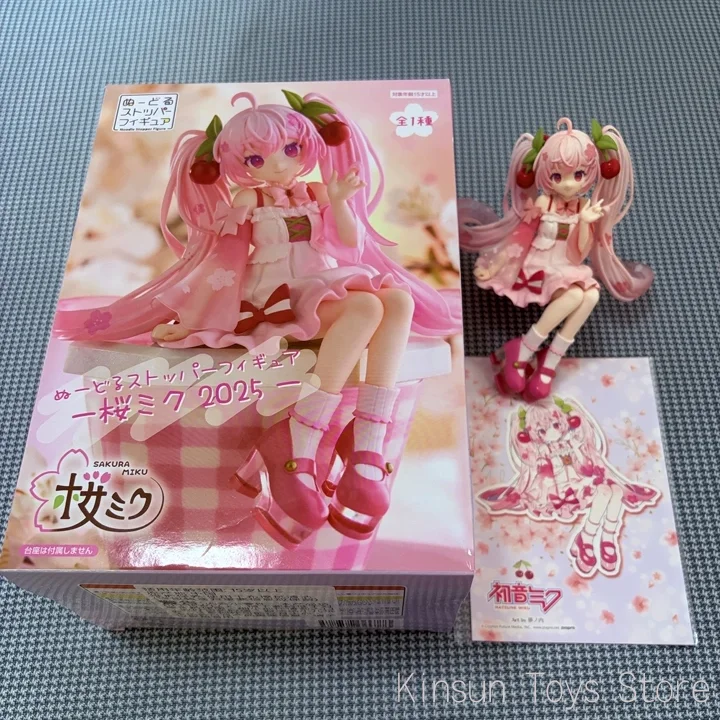 genuine-furyu-hatsune-miku-vocaloid-sakura-miku-2025-noodle-stopper-collect-figure-pink-cherry-blossom-anime-fans-desk-decor