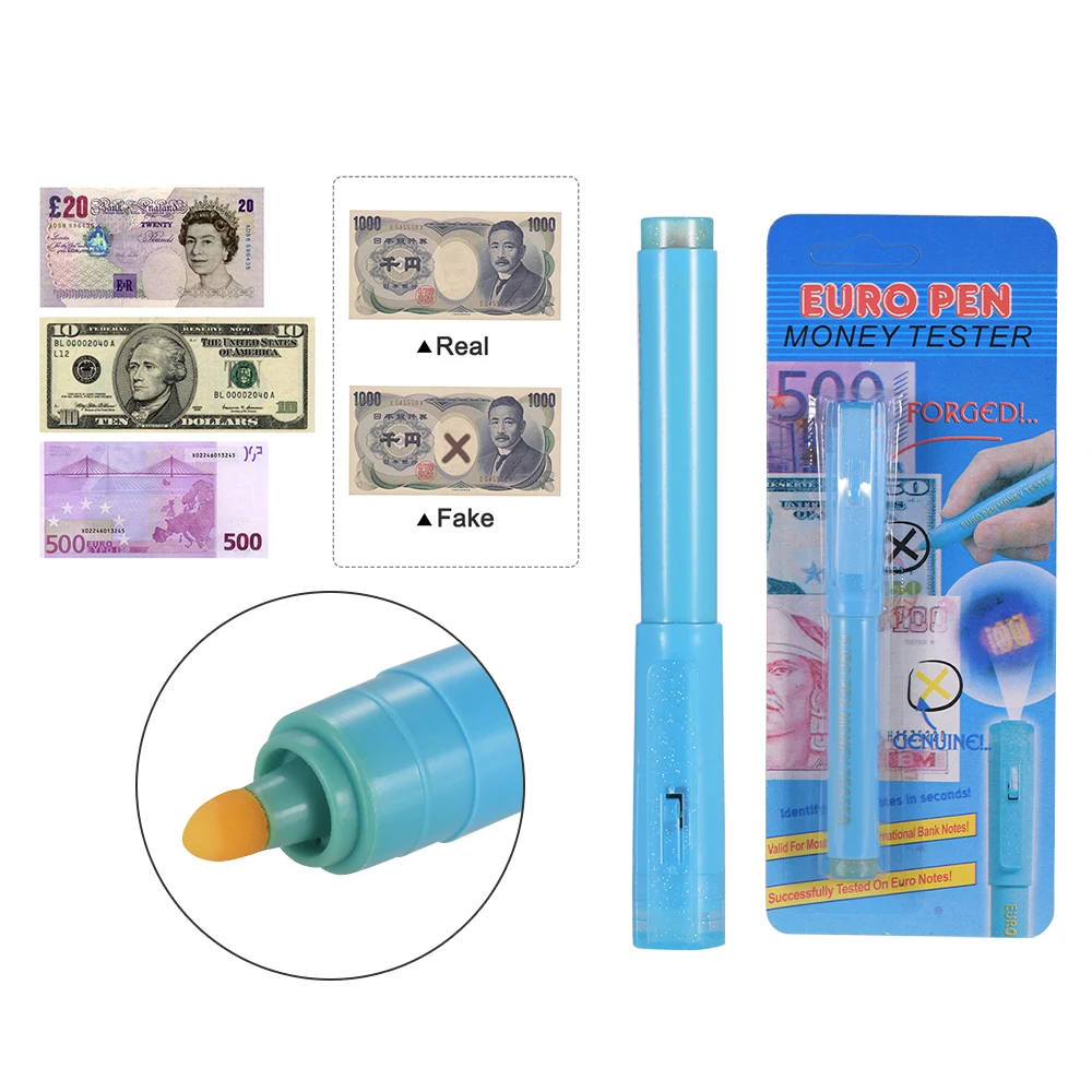 Multi-function UV Light Money Counterfeit  Detector Pen Mini Banknote Tester Pen Currency Cash Checker Money Fake Dollar Marker