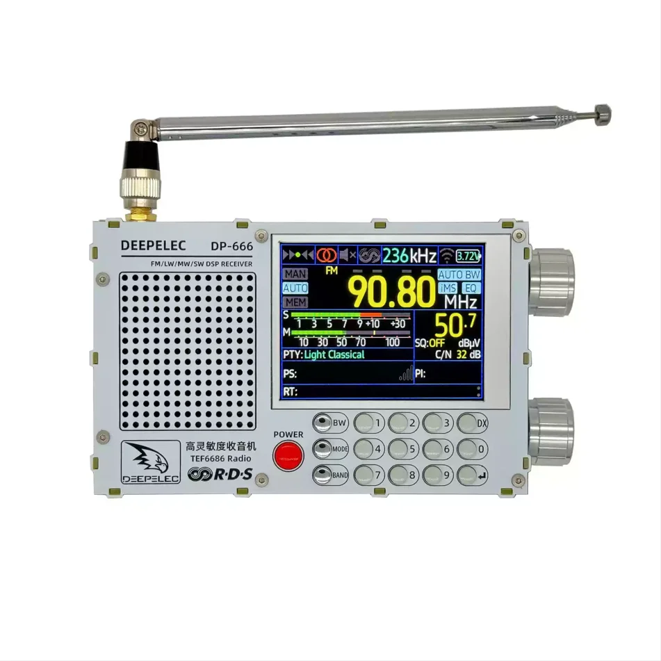 TEF6686 DSP-radio DP-666 Hoge gevoeligheid Volledige band FM AM FM Kortegolf 2,8 inch 320x240 Resolutie 3,7 V/5000 mAh - afbeelding 1
