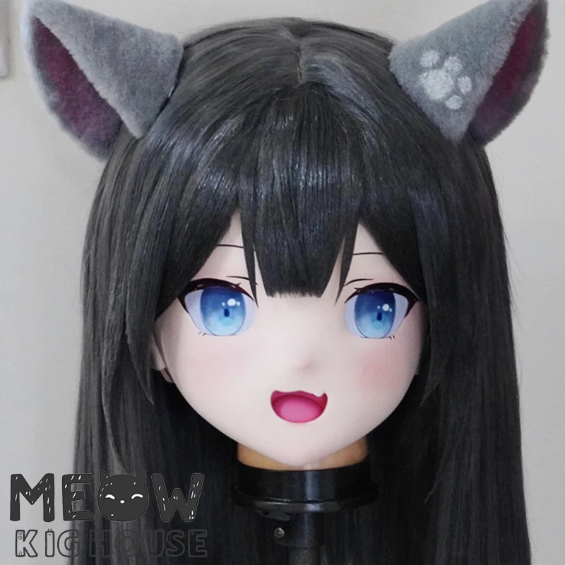 

(MEO440) Customize Handmade Full Head Lockable Crossdress Male to Female Japanese Cartoon Anime Game Character Kigurumi Mask