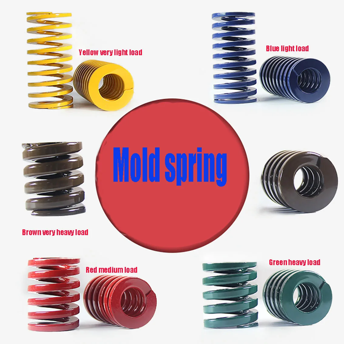 1PCS Outer Diameter 30mm Blue (Light Load) Mold Spring Coil Spring Steel Length 25-300mm Inner Diameter 15mm