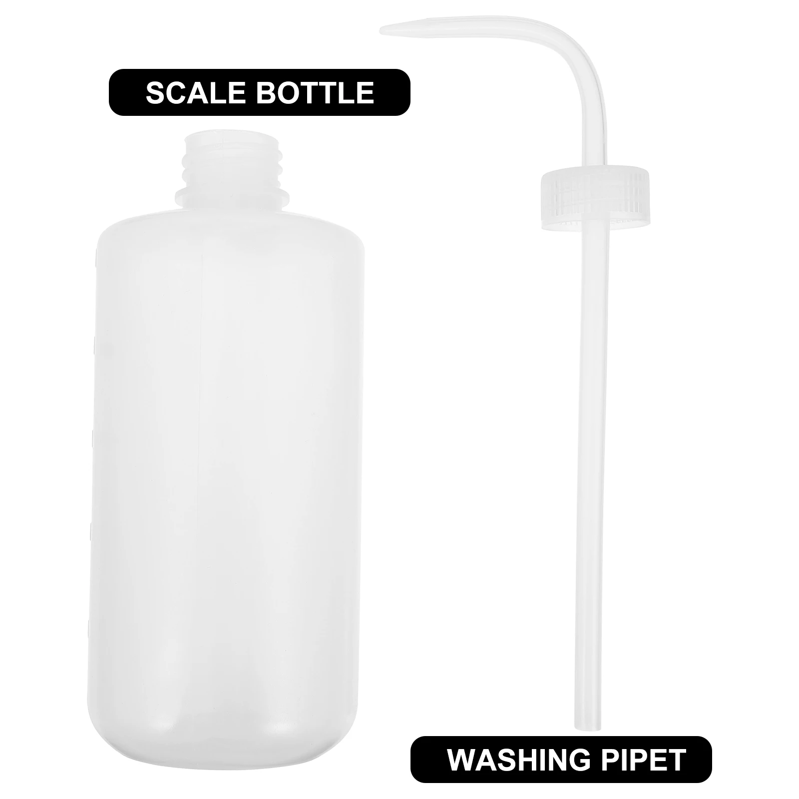 

6 Pcs 500ml Rinse Jug Refillable Squeeze Bottles Wash Squirt Kitchen Plastic Scale Safety Clean Rinsing Bottle
