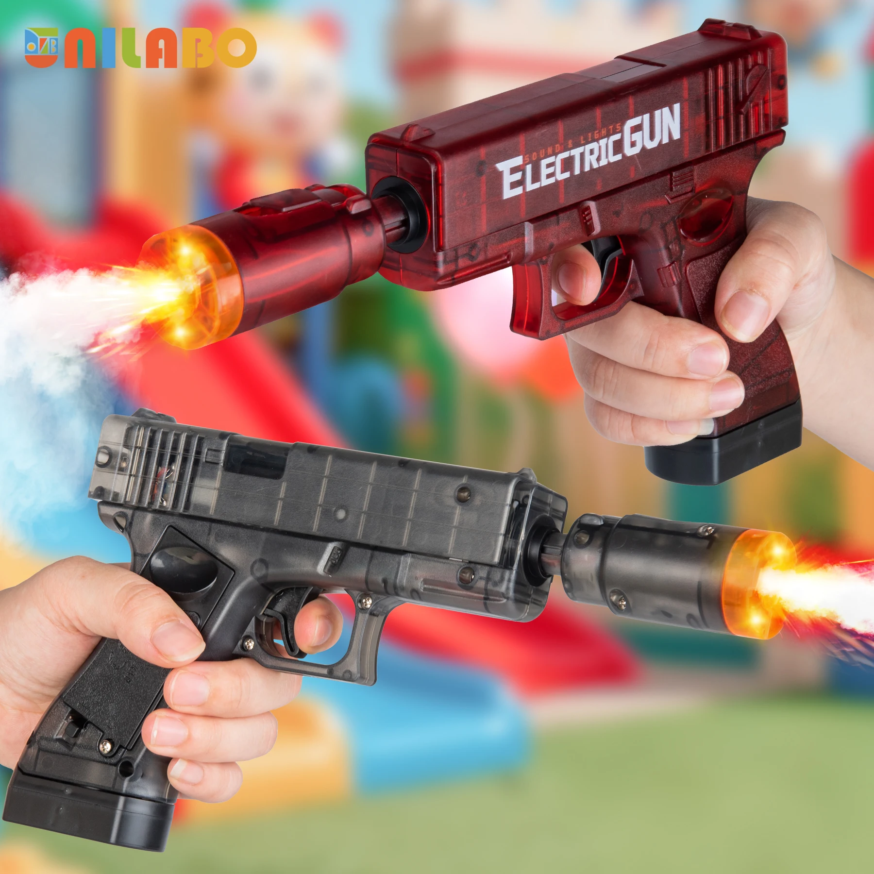 2025 Nieuw elektrisch geluid licht speelgoedpistool voor kinderen - dynamische lichten, leuke geluiden, veilig, duurzaam - Halloween Kerstverjaardagscadeau 3 +