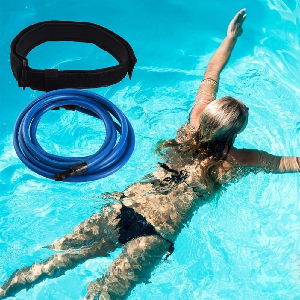 

1 Set Swimming Resistance Belt Set Durable Portable Swim Trainer Band For Pool Adults Strength Training Fitness Sports