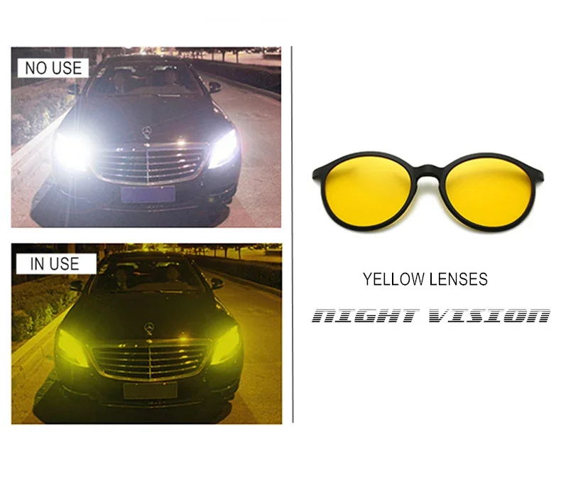 Magnet Clip Sonnenbrillen Und Brillen Set Myopie-0,5 Zu-10 Männer Frauen Mode Runde Rahmen Kurzsichtig Brille f232 – Detail 10
