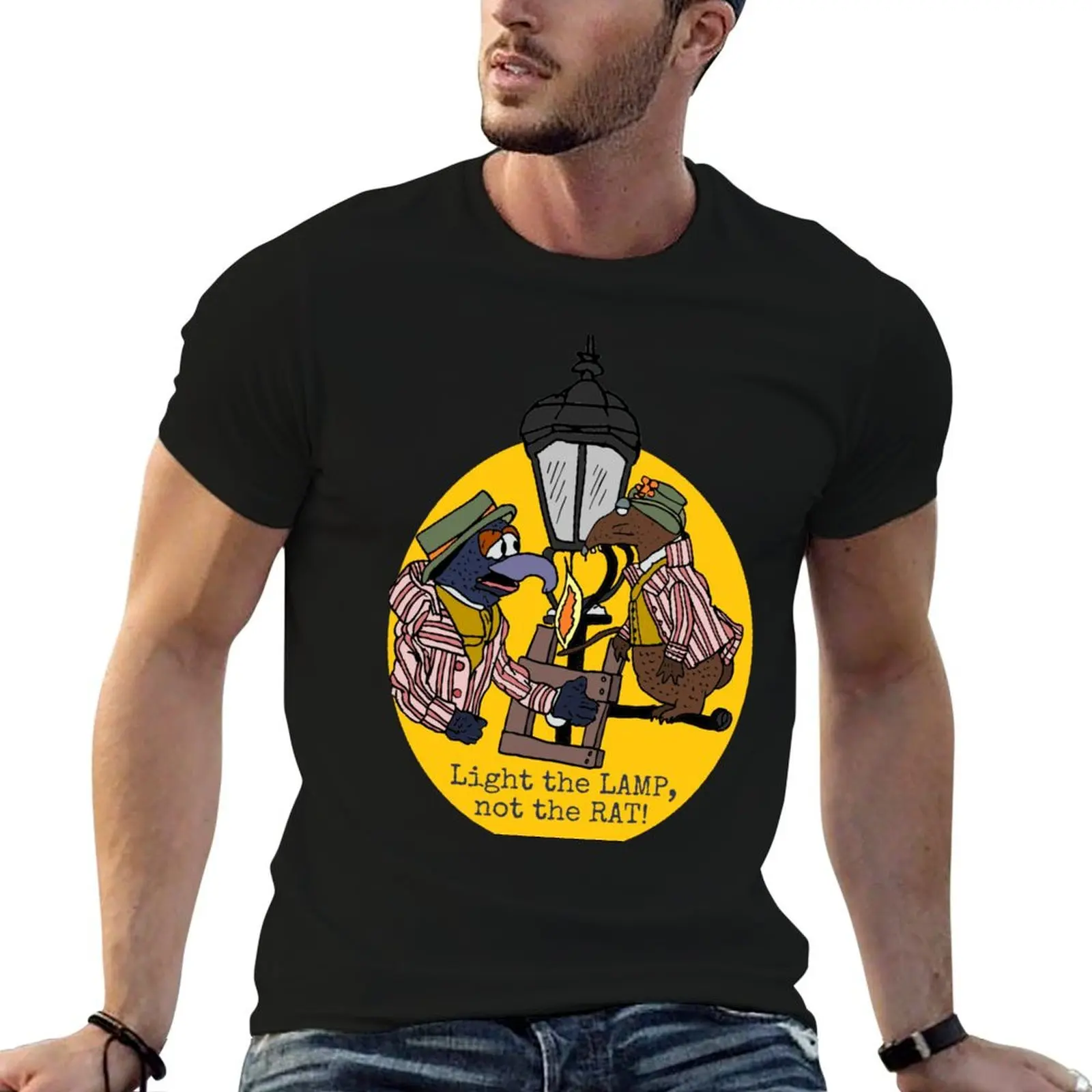 

Свет лампы, а не крыса! - футболка Muppet Christmas Carol, мужская футболка, дизайнерские мужские футболки, хлопковая футболка