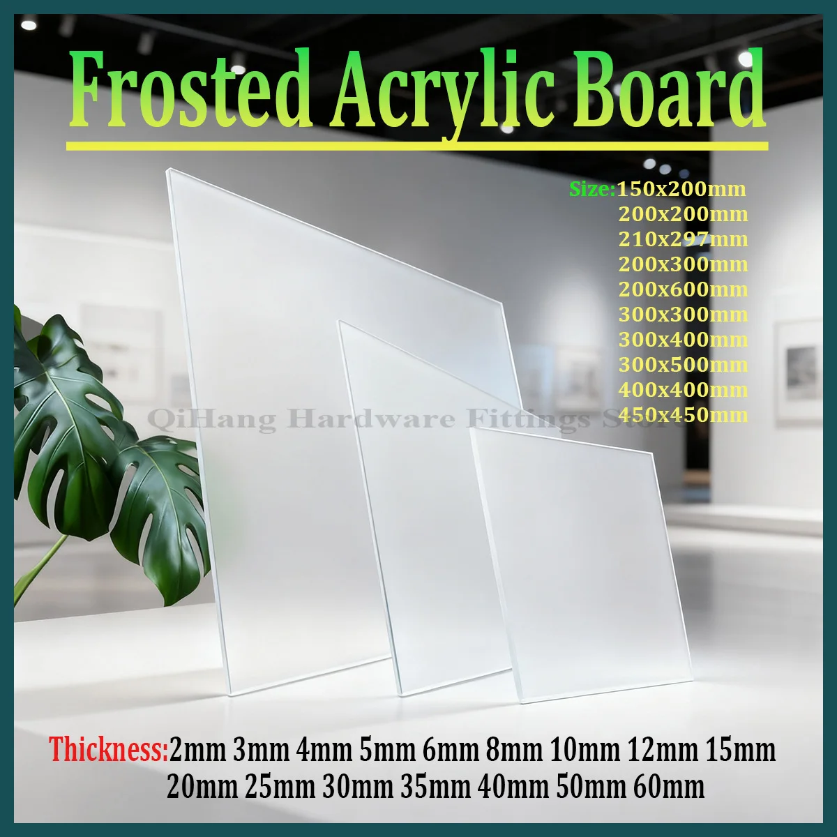 Dicke 2–60 mm mattierte Acrylplatte, durchscheinendes organisches Glas, mattweißes Lichtkastenblatt, heißer Verkauf, anpassbar