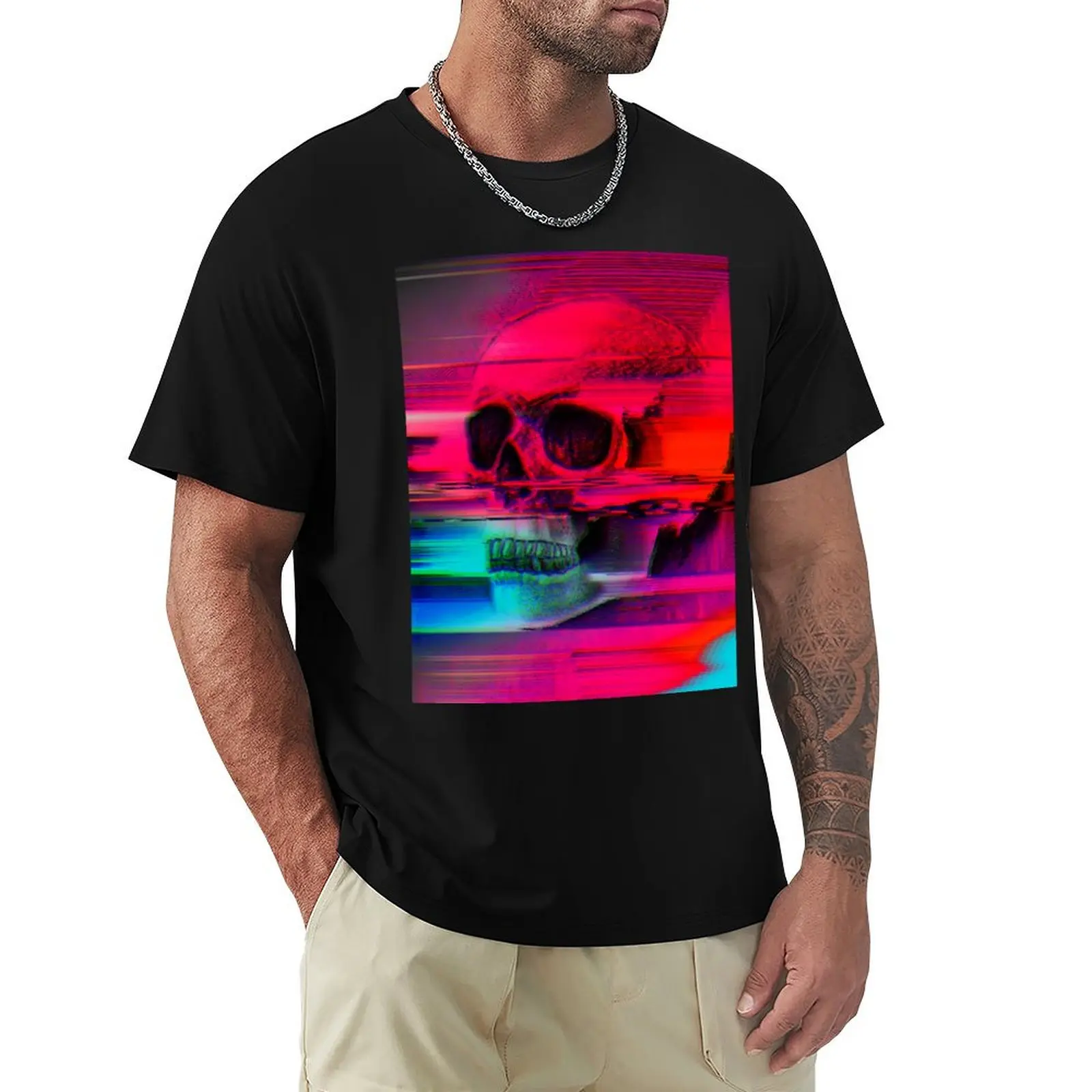 Mortality Glitch T-Shirt Casual All Match Short Sleeve T-Shirt