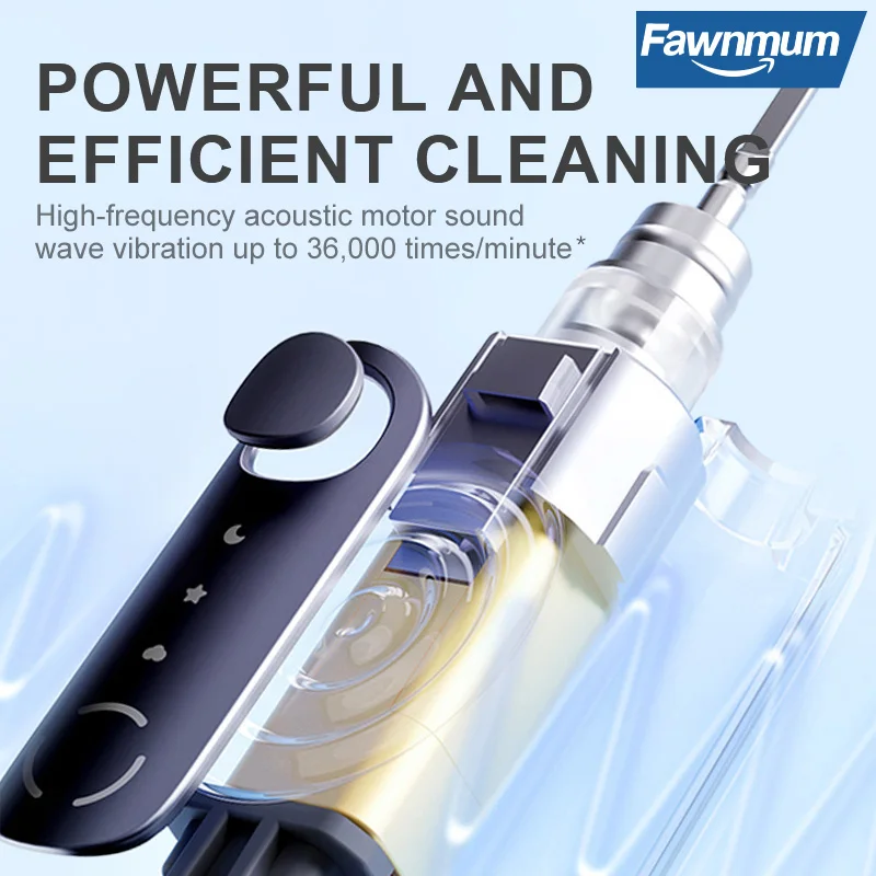 Fawnmum Electric Toothbrush IPX7 Waterproof Smart Sonic Brush Ultrasonic Whitening Teeth Tooth Brush For Toothbrushes