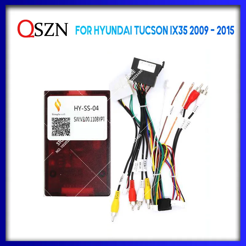 

QSZN For Hyundai Tucson 2 LM IX35 2009 - 2015 Android Car Radio Canbus Box Decoder Wiring Harness Adapter Power Cable HY-SS-04