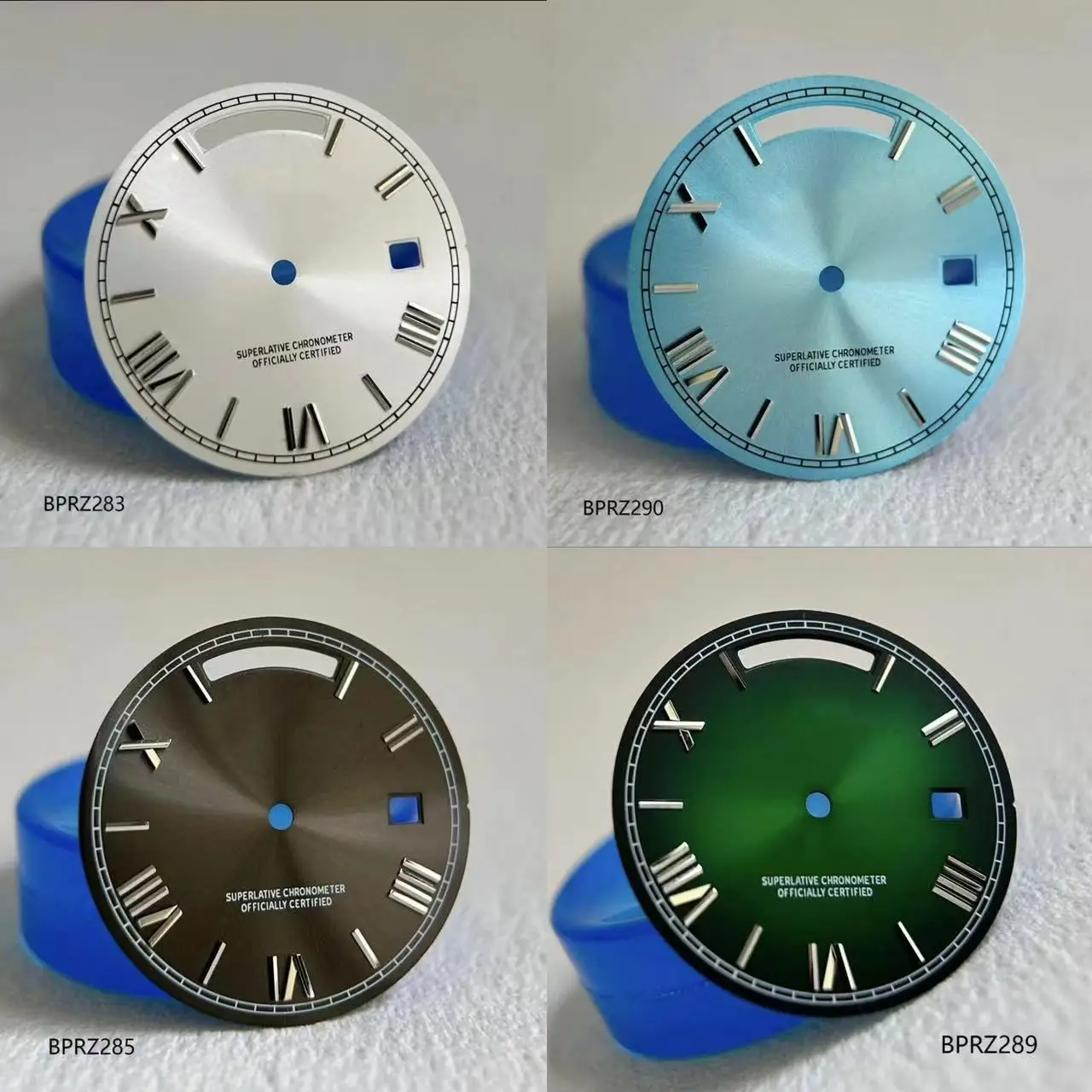 31mm Rome S Logo Dial Fit 8285 Movement Sunray Dial Watch Modification Accessories 31mm blue green black s rome number dial