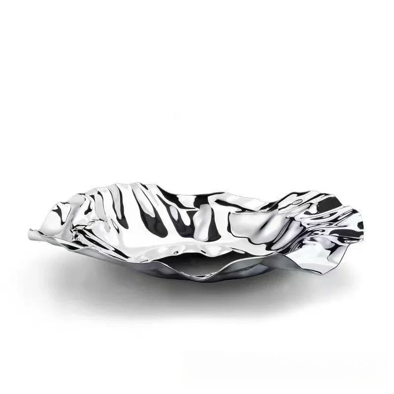 Limited Offer Premium Stainless Steel Fruit Tray Snack Durable European Simple Snack Storage Tray
