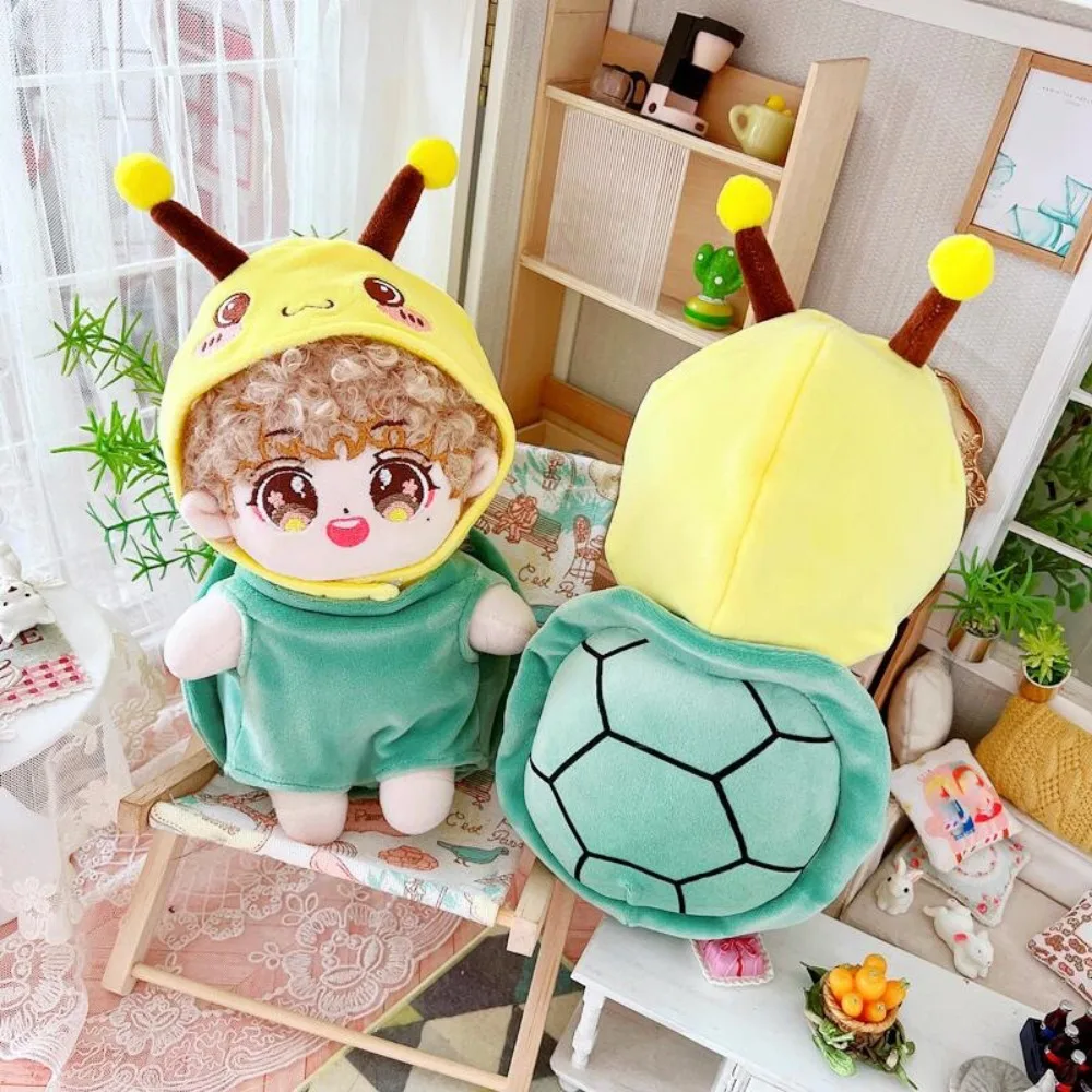 Turtle Shell Cotton Doll Clothes Set Bee Headcover Dress Up Cotton Doll Plush Suit Kawaii Cute Plush Dolls Clothes