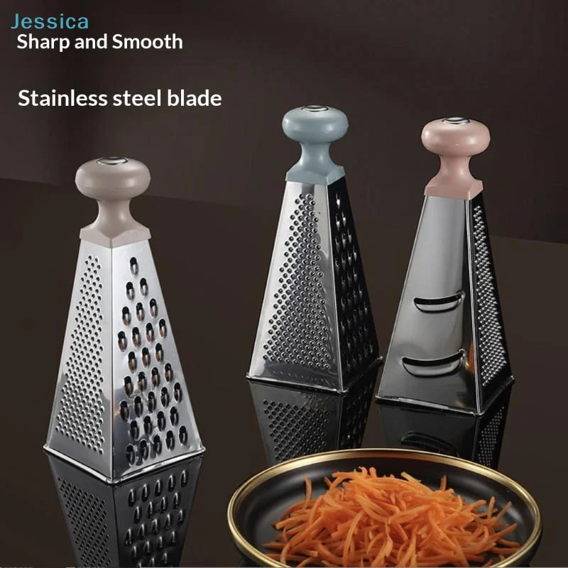 〔Jessica〕Sharp & Smooth Pyramid Grater - Stainless Steel Blade for Shredding, Slicing & Zesting