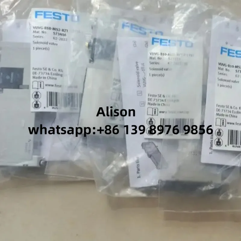 

FESTO Solenoid Valve VUVG-B10-M52-RZT-F-1T1L 573416 VUVG-B10-T32C-AZT-F-1T1L 573410 VUVG-B10-M52-MZT-F-1T1L 573417