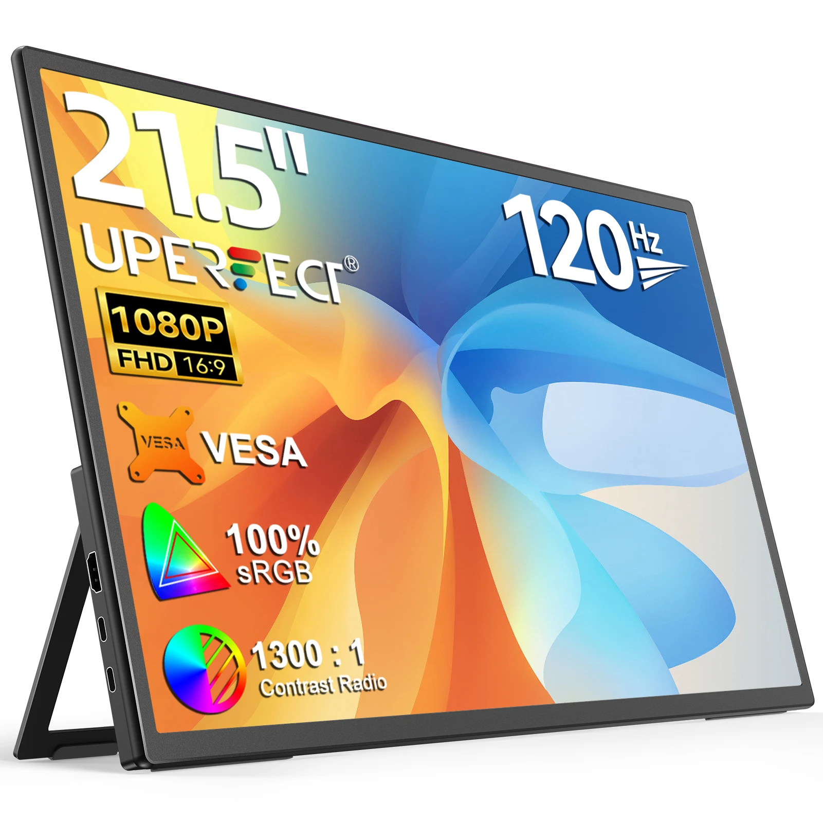 

UPERFECT 21,5 "120 Гц портативный монитор большой игровой дисплей с внешним экраном HDMI Type C для ноутбука Steamdeck MacBook телефон