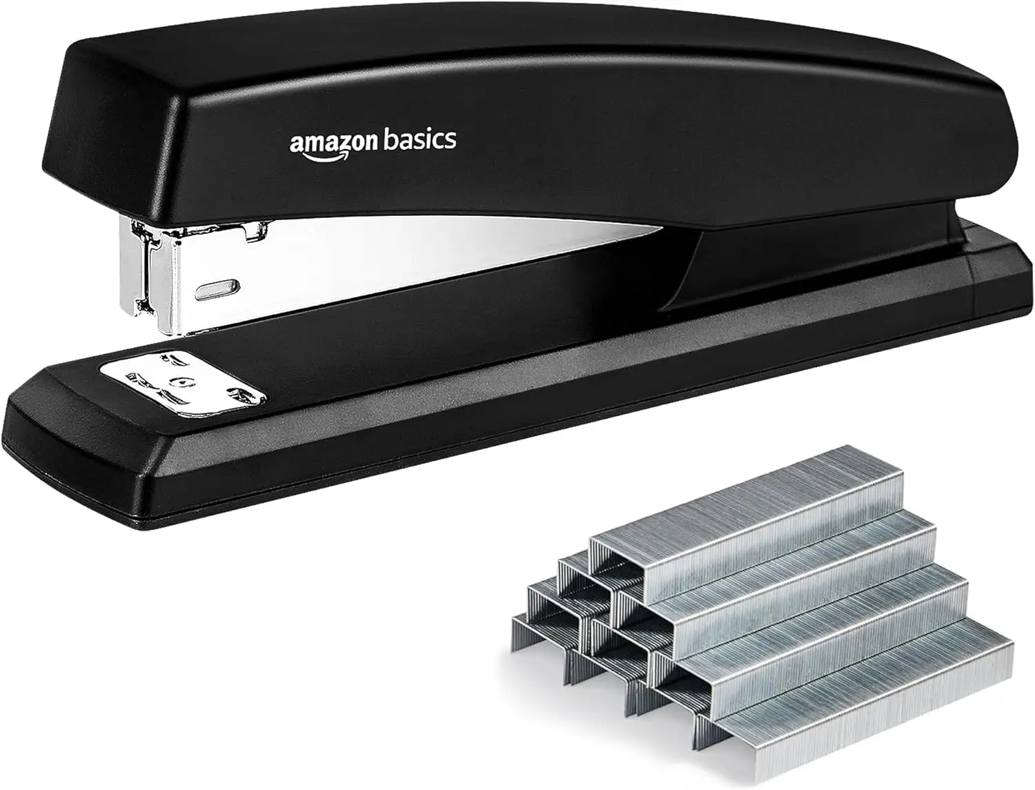 

Office Stapler with 1000 Staples, 25 Sheet Capacity, Non-Slip Black for Home School Use