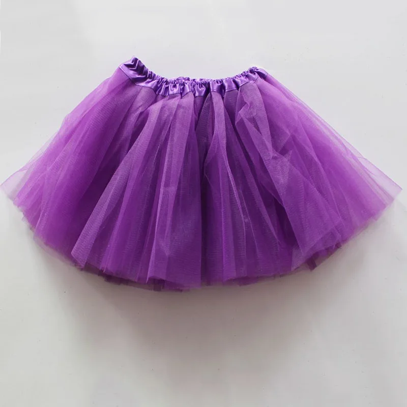 Girl Elastic Ballet Dancewear Tutus Mini Skirt For Birthday Party Dance 3 Layer Tulle Tutu Skirt for Kids Princess 2-8Y Girls